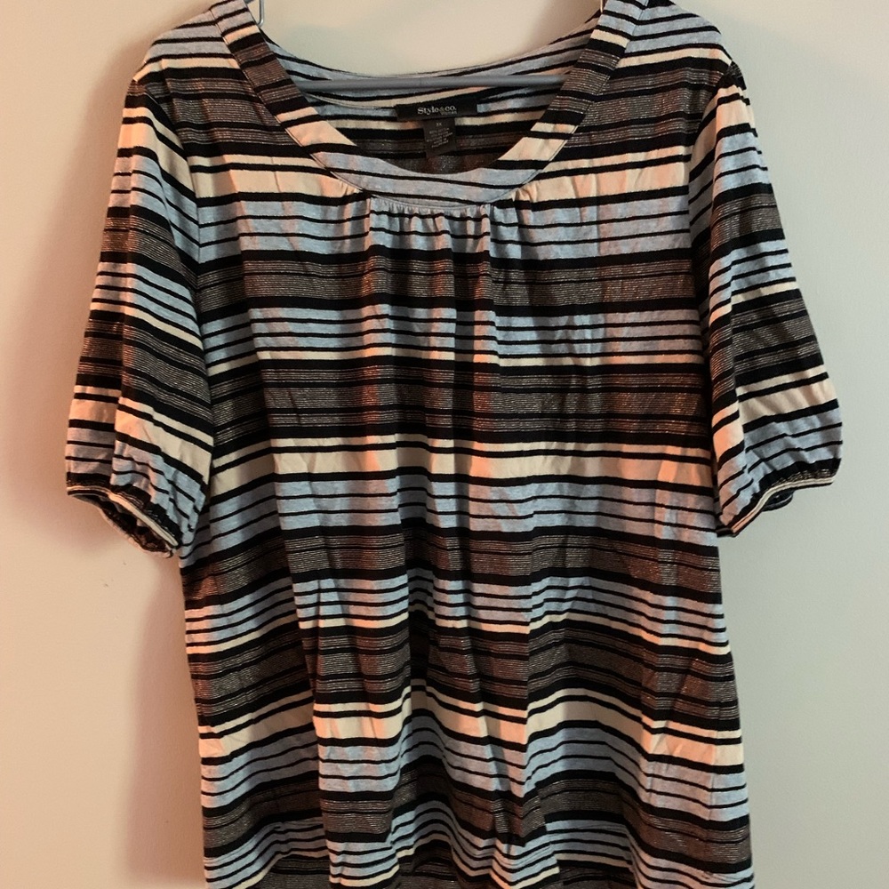 Style & Co Short Sleeve Blouse